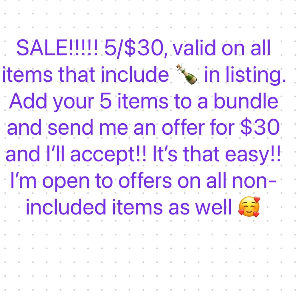 DO NOT BUY   5/$35 SALE  !!!